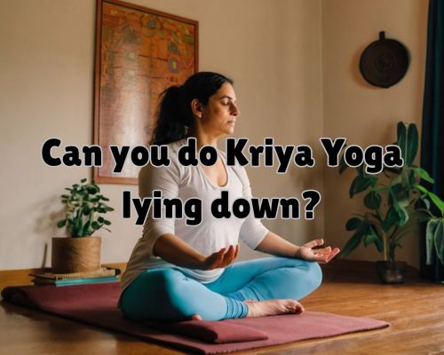a woman doing kriya yoga