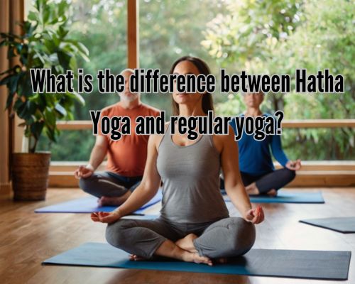 group of adults doing regular yoga
