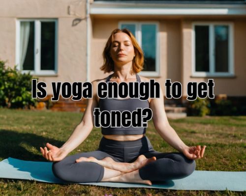a woman doing yoga for self toning