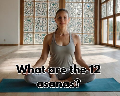 Focused woman in a quiet yoga session.