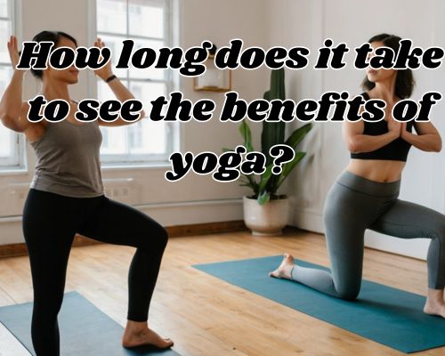 Yoga session underway on a studio mat.