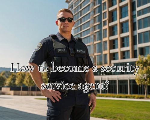 Security officer focused ahead.